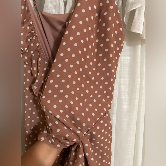 Nordstrom BP XXL Polka Dot Ruffle Wrap Dress - Picture 5 of 7